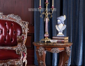 Классический стол журнальный круглый маленький L261